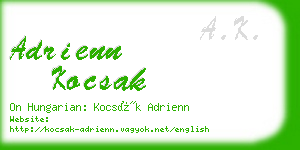 adrienn kocsak business card